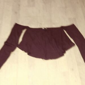 Bozzolo Burgundy Ribbed Top